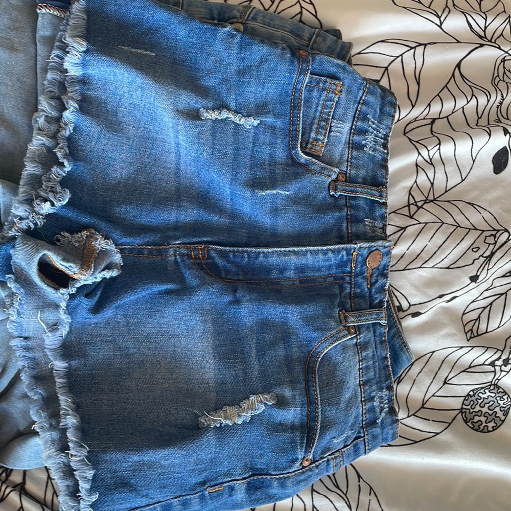 Jean shorts, worn forever, 21